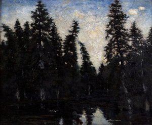 The Black Spruces by Carl Fredrik Hill